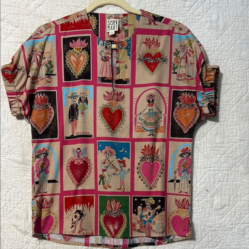 Sister Mary Colorful Graphic Women's Blouse
